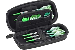 Casemaster Sentry Dart Case Slim EVA Shell for Steel and Soft Tip Darts, Hold 6 Darts and Features Built-in Storage for Flights, Tips and Shafts