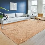 Aspire Homeware Beige Fluffy Rug 200x290 cm Large Shaggy Plush Carpet view 2