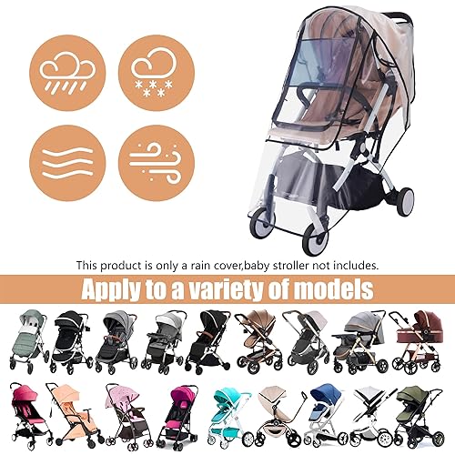 Bemece Stroller Rain Cover Universal Stroller Accessory Baby