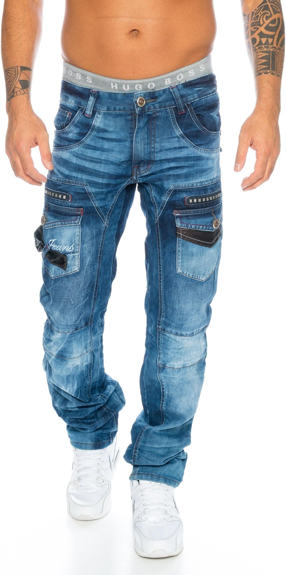 Kosmo Lupo Men's Jeans Blue Dark Blue