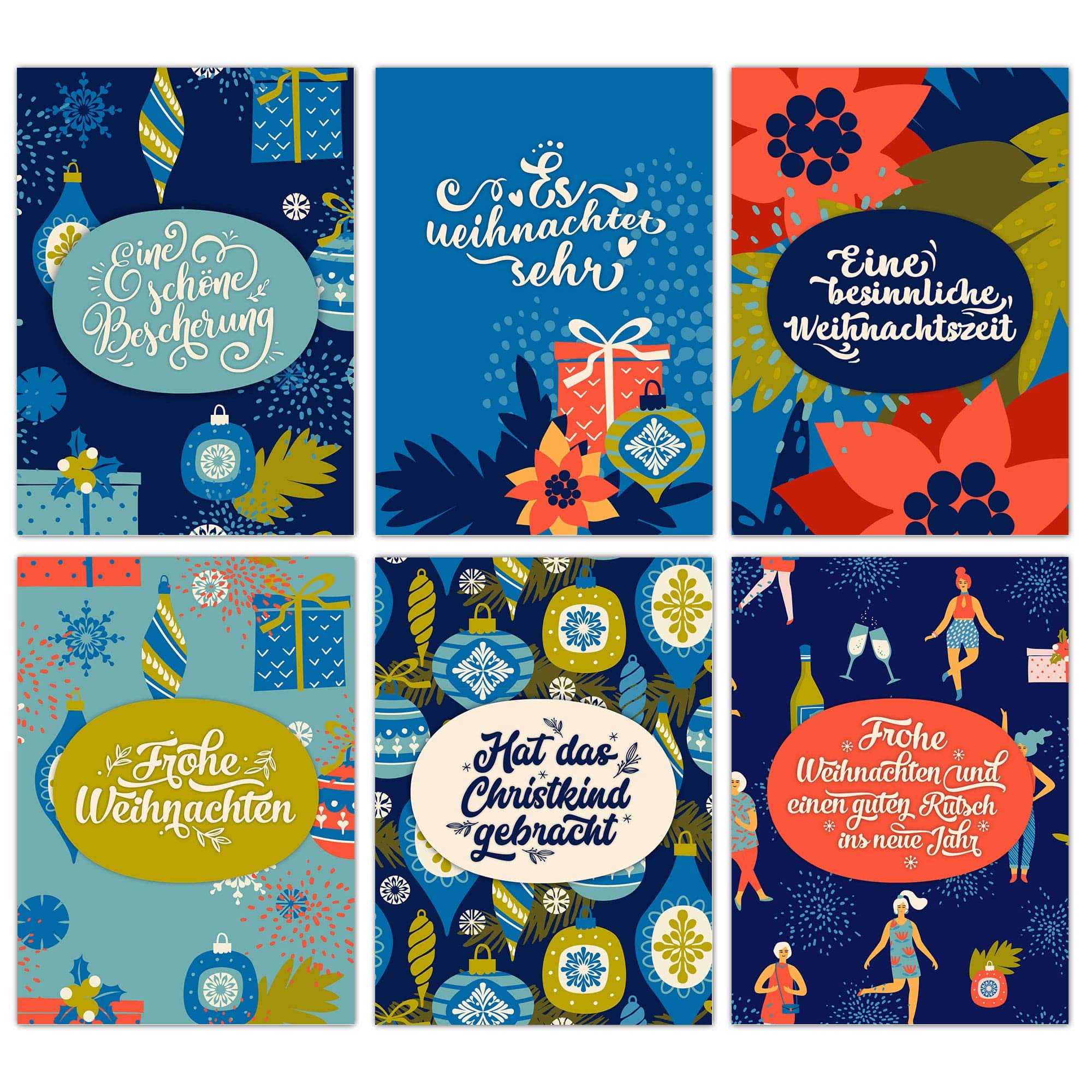 Christmas cards Set - 12 postcards for Christmas - Art prints for you to give and collect - design [Motiv]