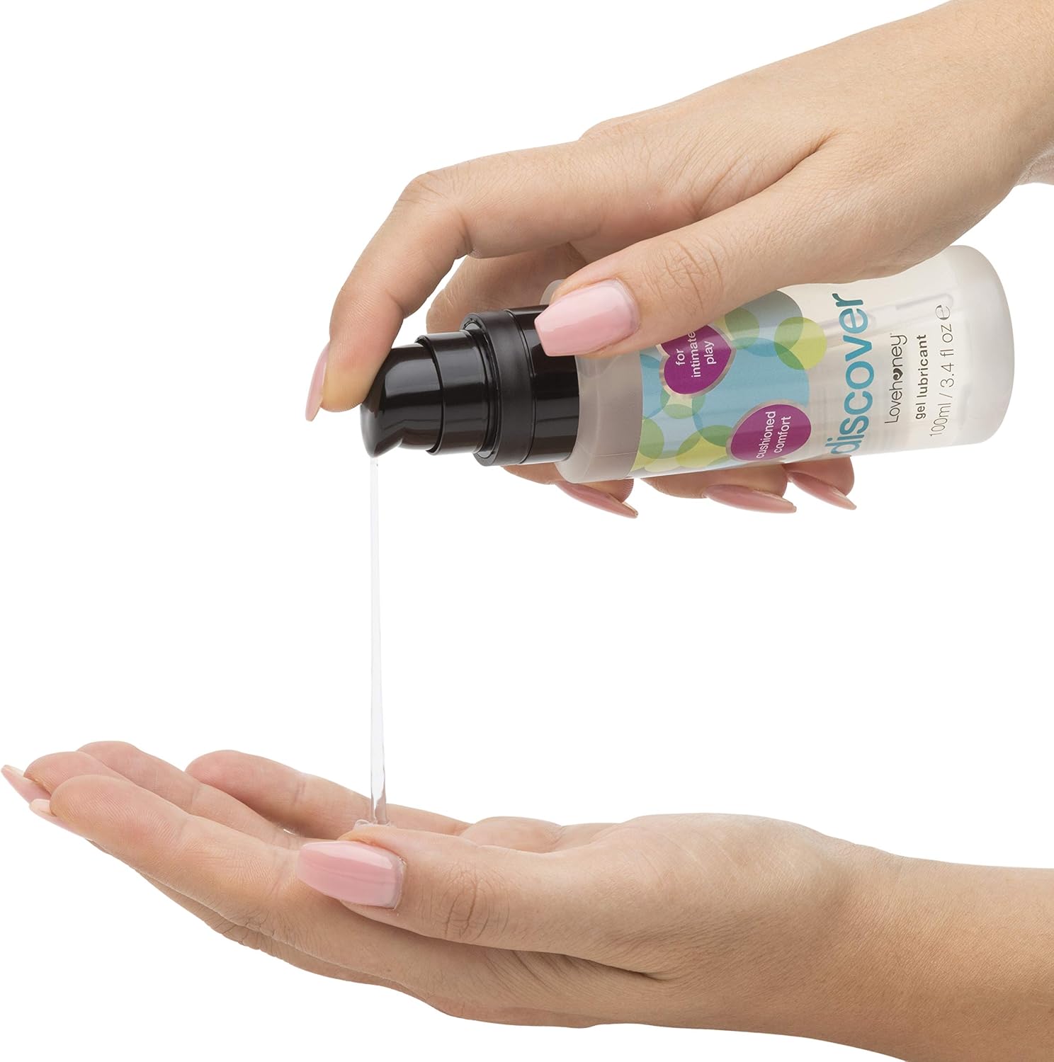 Lovehoney Discover Water Based Lube - Extra Thick Gel Lube - 100ml, Transparent, 100 ml (Pack of 1) - Image 3