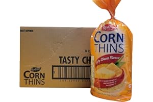 Real Foods, Corn Thins Tasty Cheese Corn Cakes, 6x125g