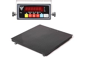 PEC SCALES 48"x48" Industrial Floor Scale, Heavy-Duty Warehouse Scale with Digital Indicator, Accurate Pallet Scale for Postal Luggage Shipping Mailing Weighing