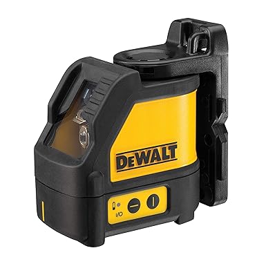 Dewalt Kreuzlinien-Laser (selbstnivellierend, horizontale und vertikale Laserlinien, Laserfarbe Rot, Laserklasse 2, 2-Tasten-