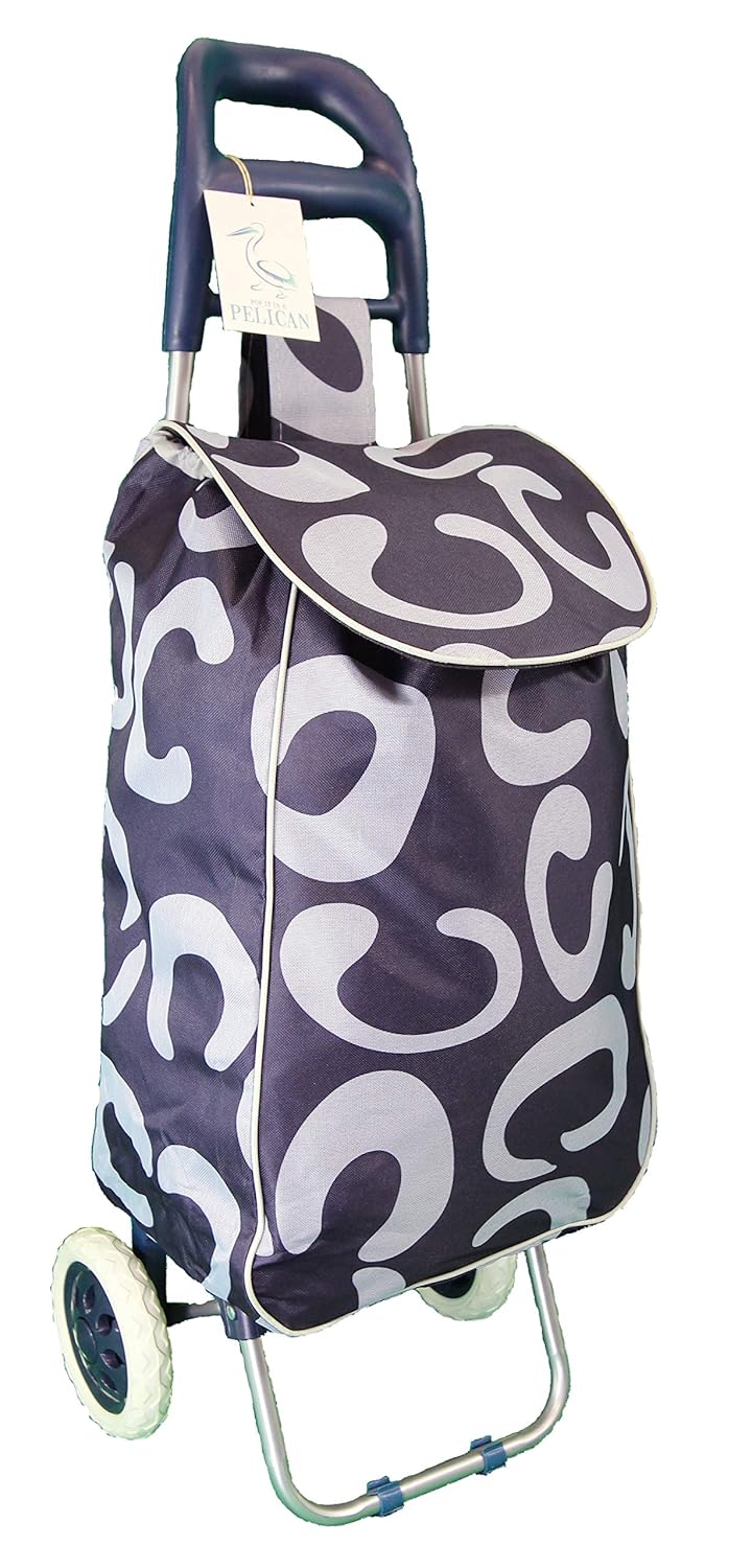 Large Shopping Trolley. Modern and Colourful Pull Push cart