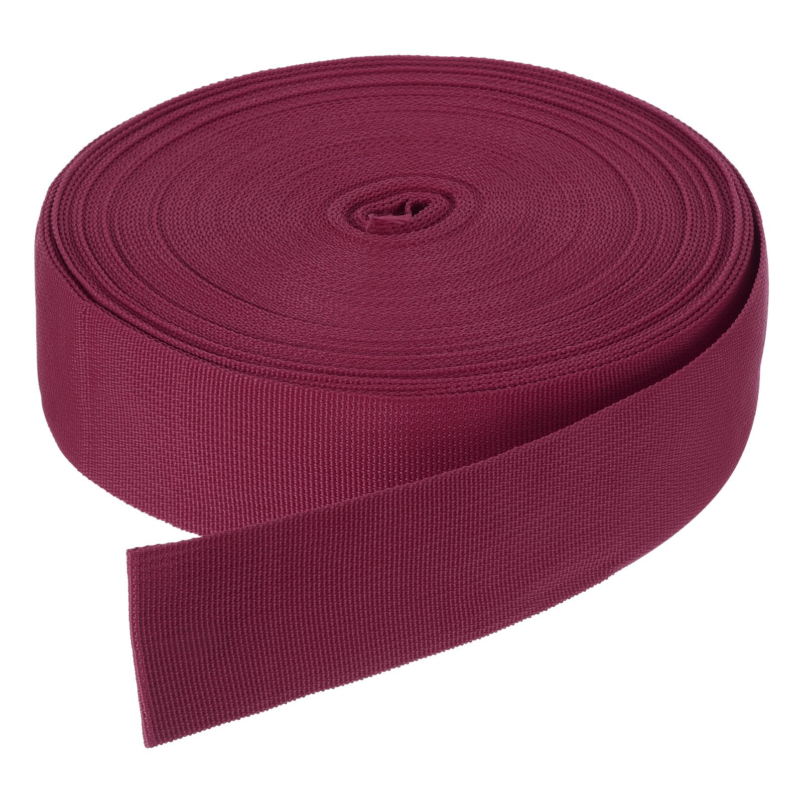 DMiotech 50 Yard x 2 Inch Width Nylon Webbing Strap Poly Flat Webbing Strapping for DIY Craft Backpack Strapping, Sewing, Outdoor Gear Repair, Burgundy