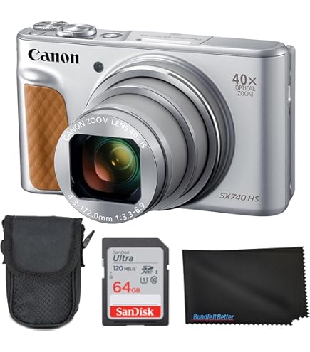 Amazon.com: Cámara digital Canon PowerShot SX740 HS (plata
