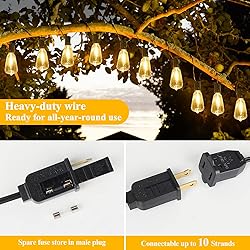 Brightever Outdoor String Lights 150FT, Patio