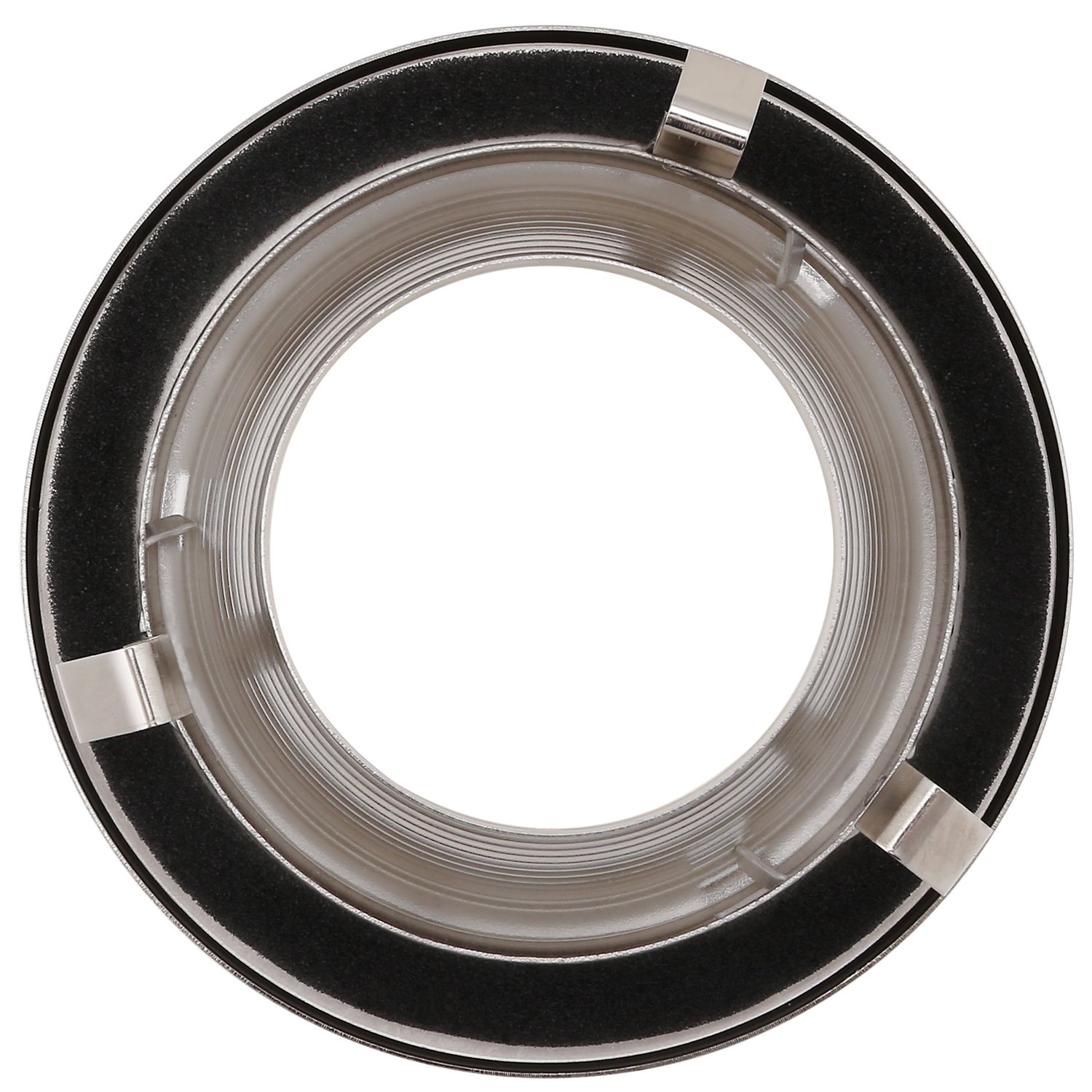 6 Pack 4 Inch Recessed Can Light Trim with Satin Nickel Metal Step