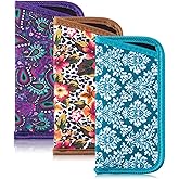 TRIUMPH VISION 3 Pack Glasses Pouch Slim - Soft Eyeglasses Bag Spectacles Sleeve Portable Cloth Eyewear Case Sunglasses Case