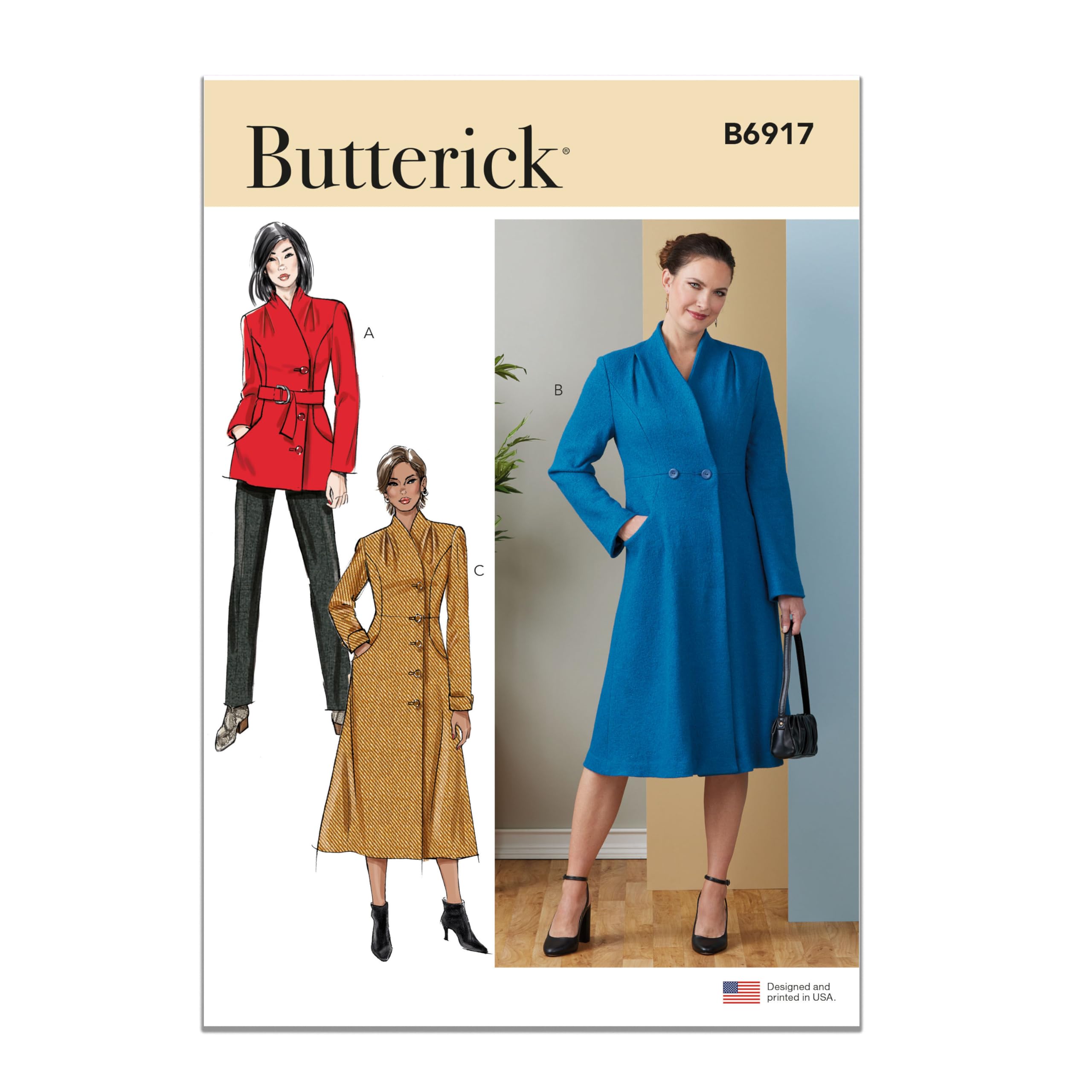 Butterick B6917D5 Misses' Coat D5 (4-6-8-10-12), Paper