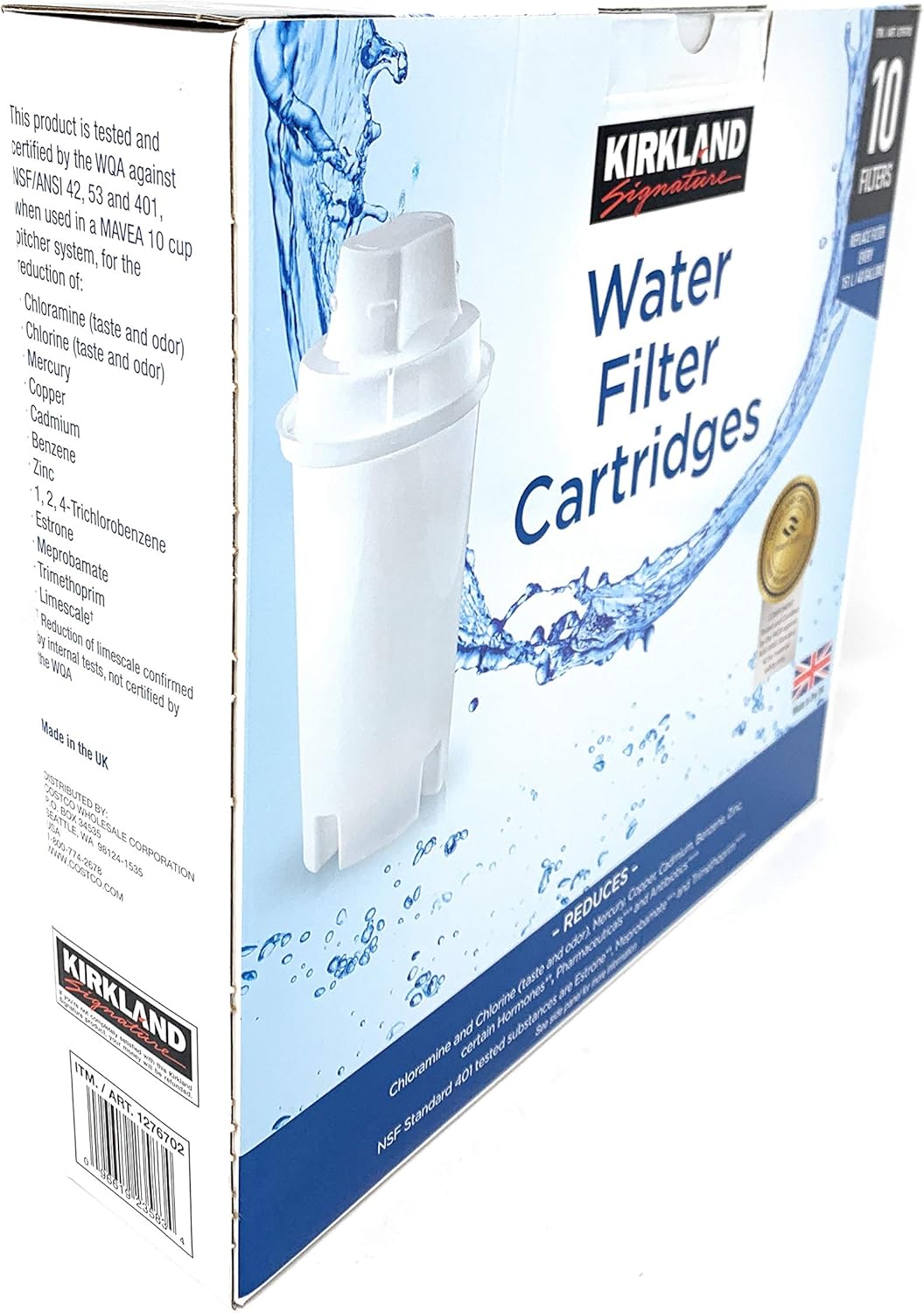 Kirkland Signature Water Filter Cartridges for Brita Pitchers, 10 Refills: Home & Kitchen