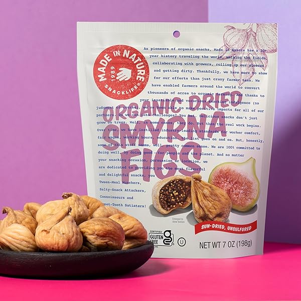 MADE IN NATURE ORGANIC DRIED TURKISH SMYRNA FIGS, 40 OUNCE (PACK OF 1) – VEGAN SNACK, NON-GMO, UNSULFURED, GLUTEN FREE, KOSHER