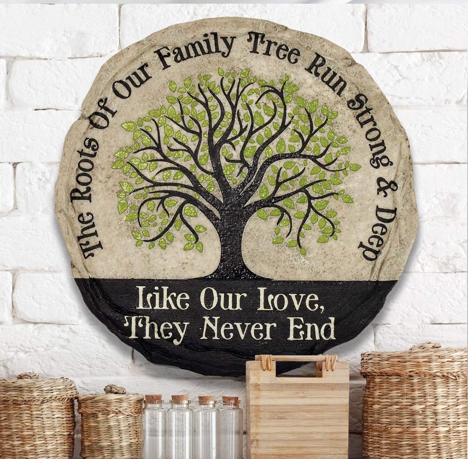 Spoontiques Flower Cart Stepping Stone : Outdoor Decorative Stones : Garden & Outdoor