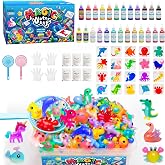 Kiditos Magic Water Elf Toy Kit,Squishies for Kids, DIY Sensory Craft Kit | 25 Gels &amp; 20 Molds, Glow in the Dark &amp; Color Changing Gel Water Pets Aqua Fairy, Party Favors &amp; Gifts for Kids Ages 3+