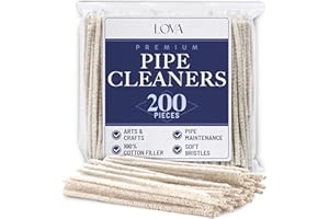 (200) Lova Pipe Cleaners Bulk (Soft Bristle) Easily Cleans, Glass Pipe Cleaner for Cleaning, Glass Pipes, Pipecleaners, Chenille Stems, (6 Inchs), 100% Cotton, (Purple Label)