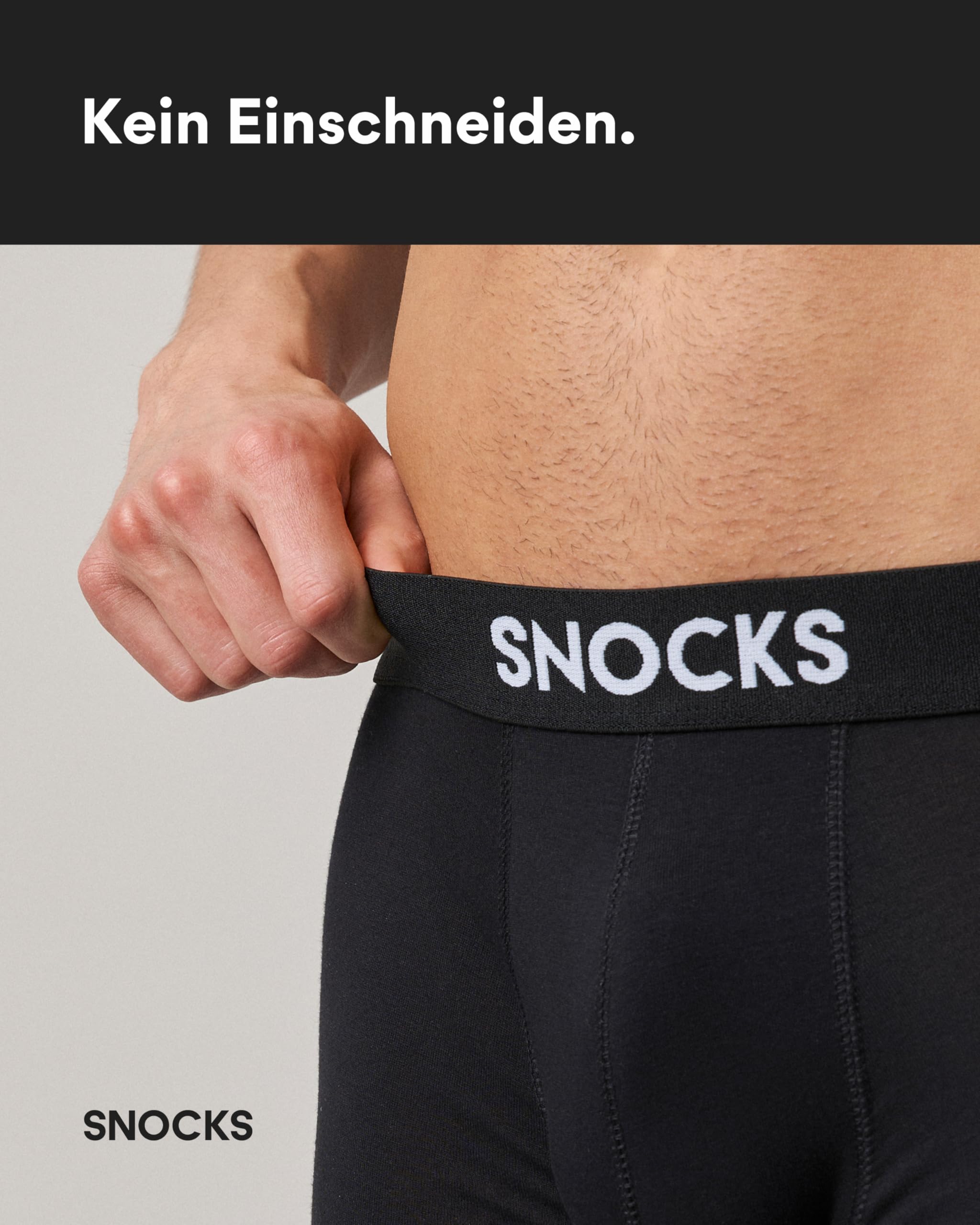 Snocks Boxershorts Herren Bio Baumwolle (6er Pack) Unterhosen Herren ohne einschneidenden Gummibund (Gr. S - 4XL)