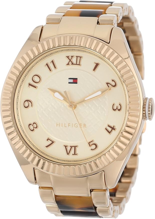 tommy hilfiger gold plated watch