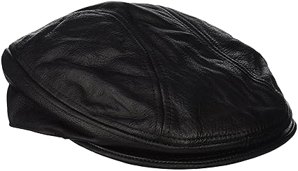 leather ascot cap