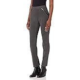Rafaella Missy Slim Ponte Dress Pants For Women, Pull-On Waistband, Stretch, Comfort Fit, Flat Front