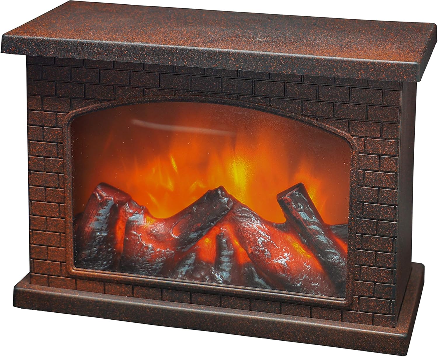 YAKii 8" H Fireplace Lantern 6 Super Bright LEDs 6 Hours Timer Battery