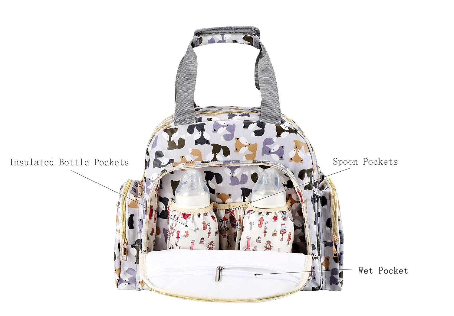 diaper bag backpack and shoulder strap