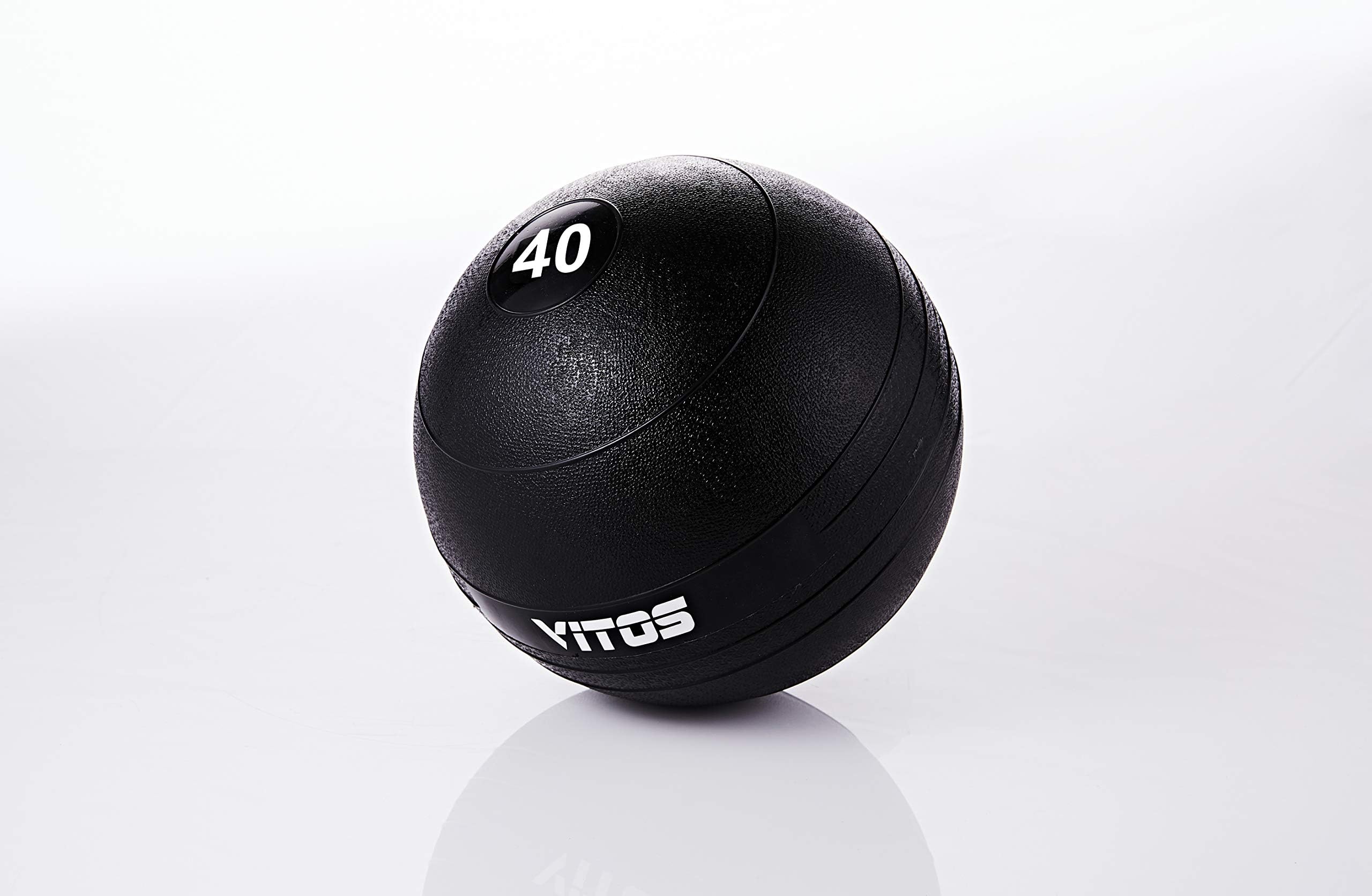 Vitos Fitness Exercise Slam Medicine Ball 10 to 100 Pounds | Durable Weighted Gym Accessory Strength Conditioning Cross Training Core Squats Lunges Spike Ball Rubber Weight Workout