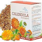 MARIGOLD, CALENDULA (OFFICINALIS) Herbal Tea – Wild Crafted Original Herbs Tea 50g (1.76 oz) | Dried Calendula Flowers | Loose Leaf Herbal Tea for Detox and Relaxation