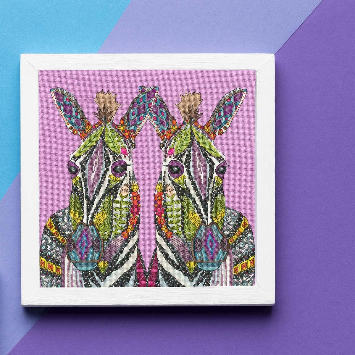 Bothy Threads Cross Stitch Kit - Jewelled Zebras