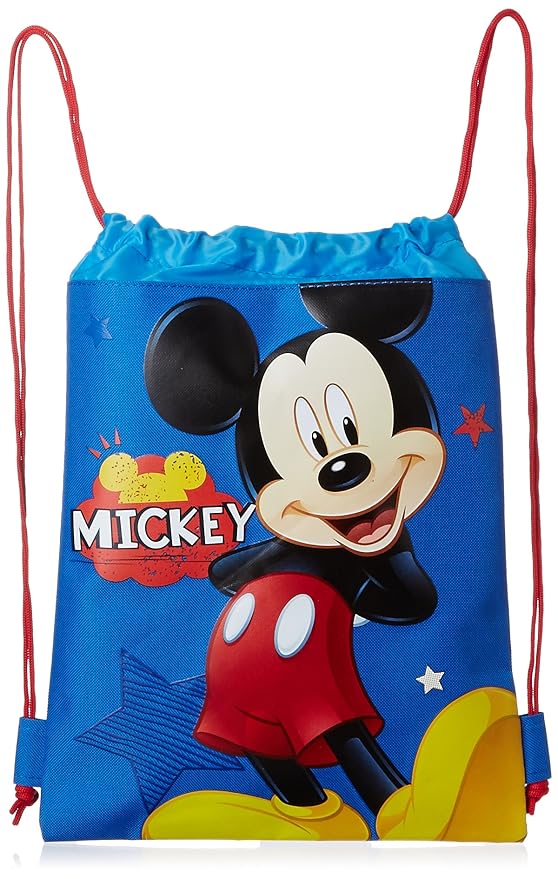 Blue Mickey Mouse Drawstring Backpack Large Drawsting