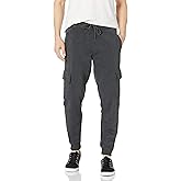 WT02 Mens Cargo Pockets Fleece Sweatpants, Athletic Casual Cargo Joggers