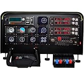 Meza - Cockpit Simulator Panel Kit, Pre-Cut Flight Sim Mounting Set Compatible with Logitech Yoke, Throttle Quadrants, Honeycomb Yoke and Logitech Flight Panels, LED Light Bar, 30 x 20 x 4 Inch