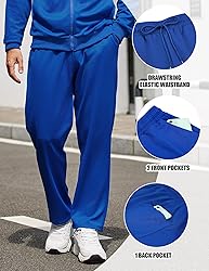 COOFANDY Blue Track Suit For Men Set Long Sleeve