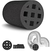 TroyStudio  Air Vent Noise Reducer Foam Insert, Extended 4 Inch Exhaust Duct Silencer-Inline Return Airflow Ventilation Sound Damper Plug for HVAC Tube,Pipe,Air Conditioner,Bathroom Fan,and Grow Tent
