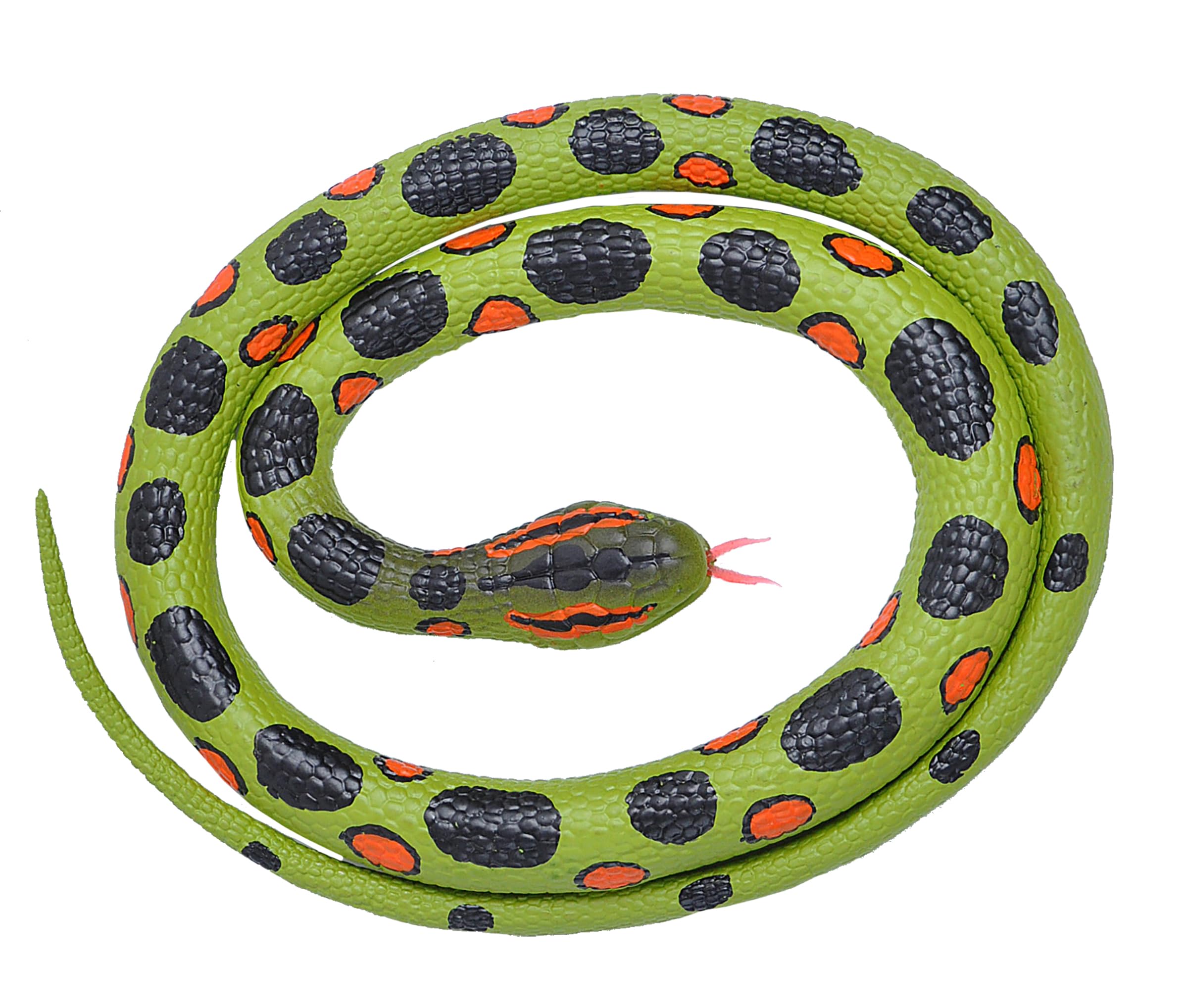 Wild Republic 20774 Rubber Snake Small Anaconda 117 cm, Green, Orange