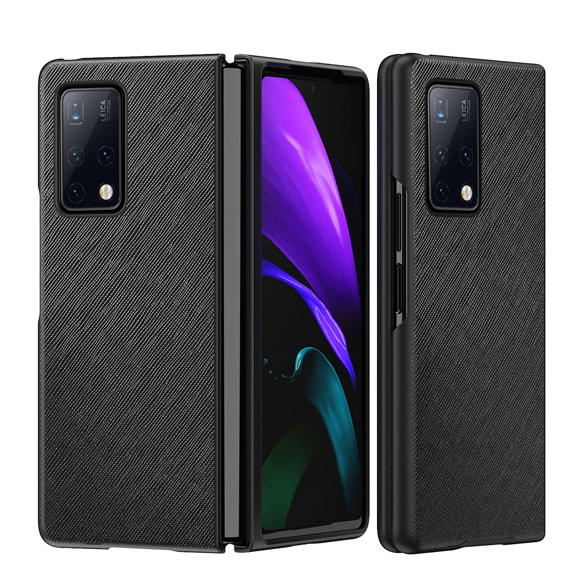 Hülle® Textured Leather Case Foldable,Anti Vibration & Anti Fall,Comfortable Grip Full Protection Shell Compatible for Xiaomi Mi Mix Fold (3)