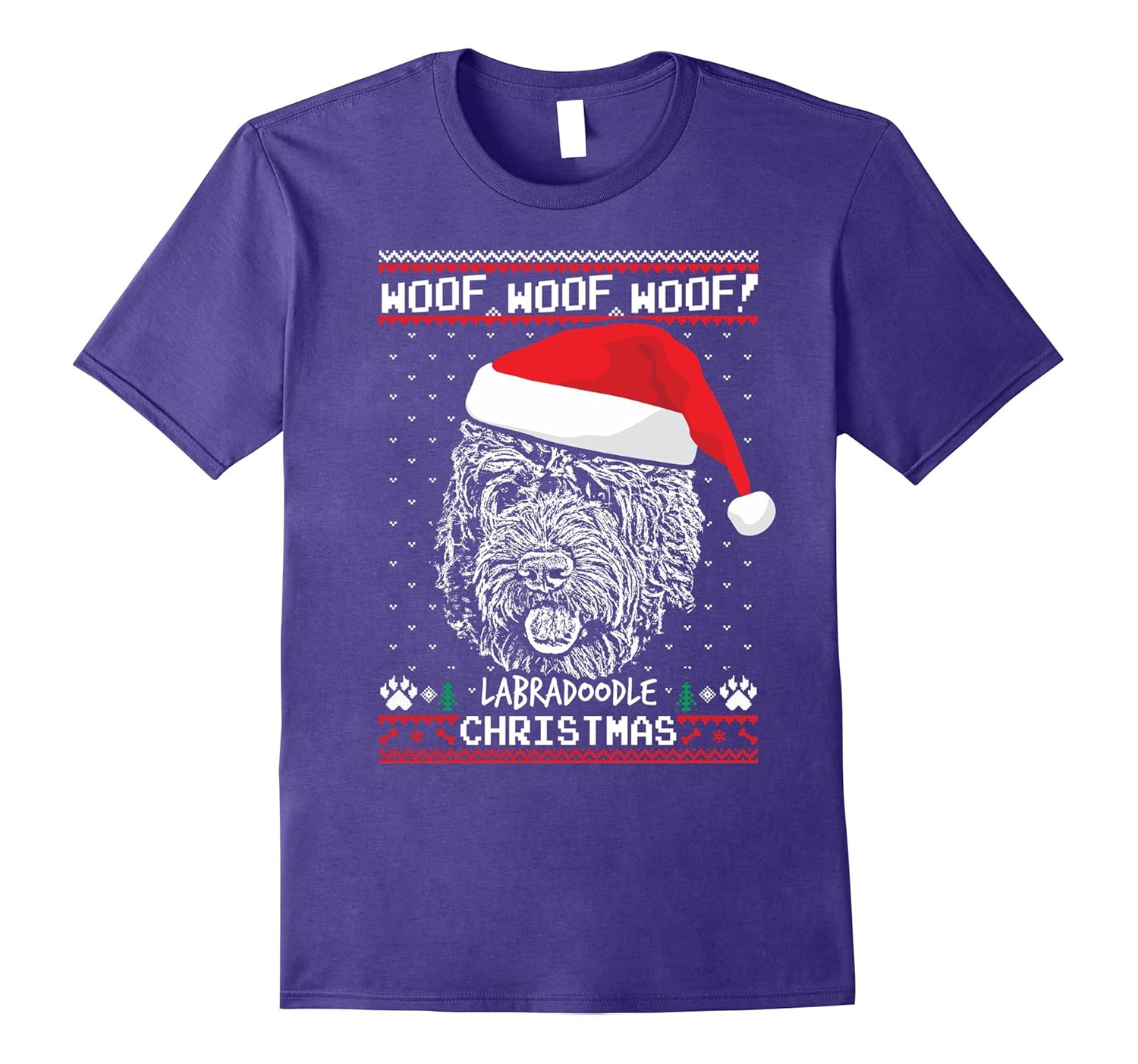 Woof Labradoodle Christmas Shirt Funny Xmas Gift-ANZ