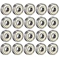 uxcell 627ZZ Ball Bearing 7mm x 22mm x 7mm Double Shielded 627-2Z 80027 Deep Groove Bearings, Carbon Steel (Pack of 20)