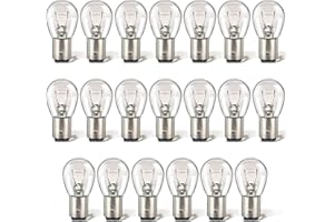 Meonum 20 Pack 1157 Bulbs Light Long Life Replacement 12V 21W/5W Tail Turn Signal Brake Light Bulb Bulk Compatible with 7528 2357 2057 1016 1034 1076 for Marker Tail Running Parking