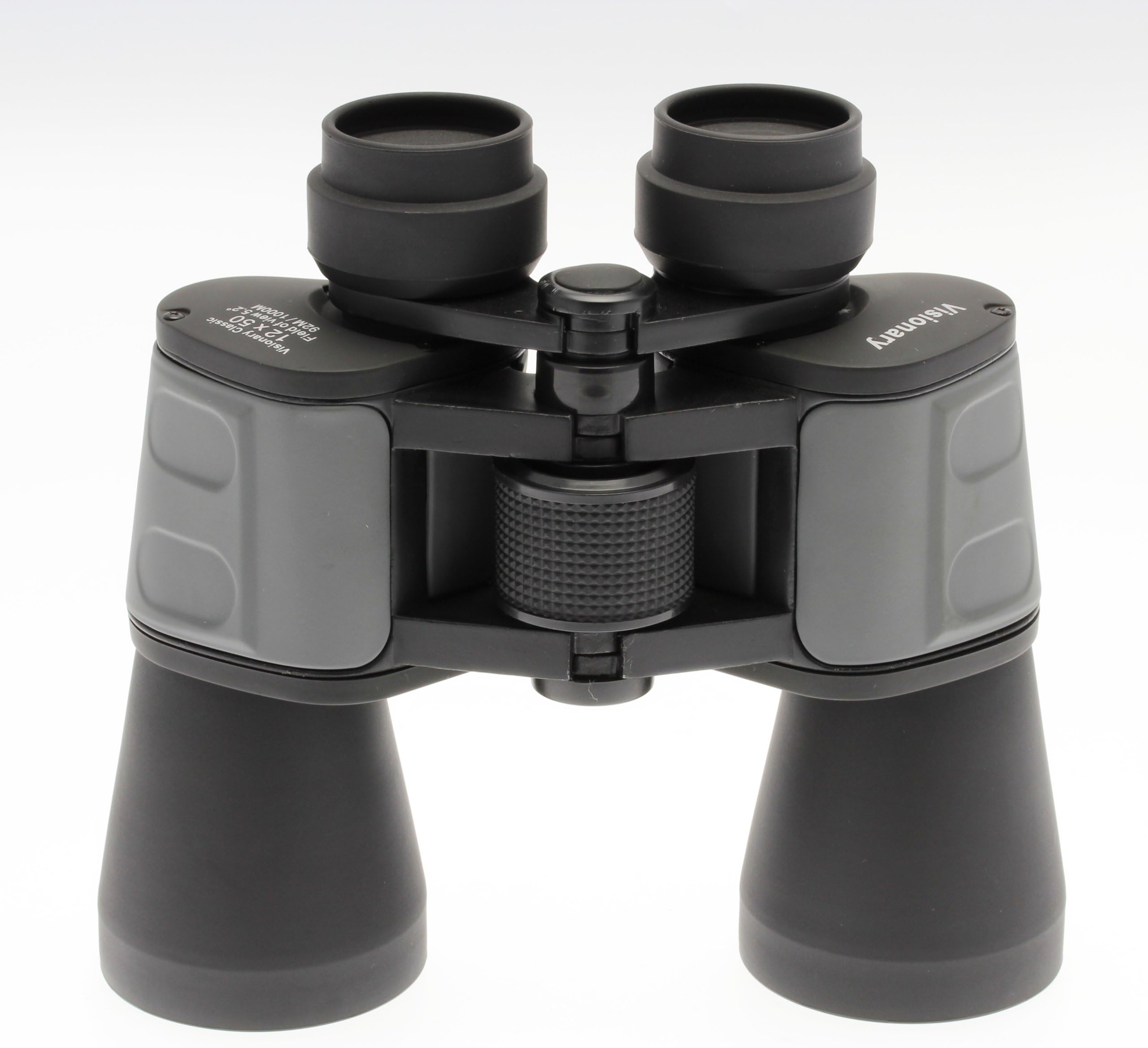 Visionary 12x50 Classic Binoculars - Well Suited To Plane And Ship Spotting - Supplied with Case, End Caps and Strap - 10 Year Manufacturer Guarantee - High Power - Exceptional Value - Good Quality