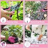 Fixmend 12 Pcs Garden Tools Set with Floral Print in Gift Box view 6