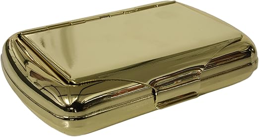 KNIGHT Cajita Caja para Tabaco de Metal de Color Dorado: Amazon.es: Jardín