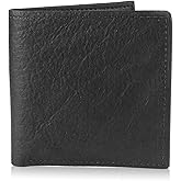 Yoder Leather Company Black Genuine Bison Leather Hipster Wallet Handmade with 12 Card Slots