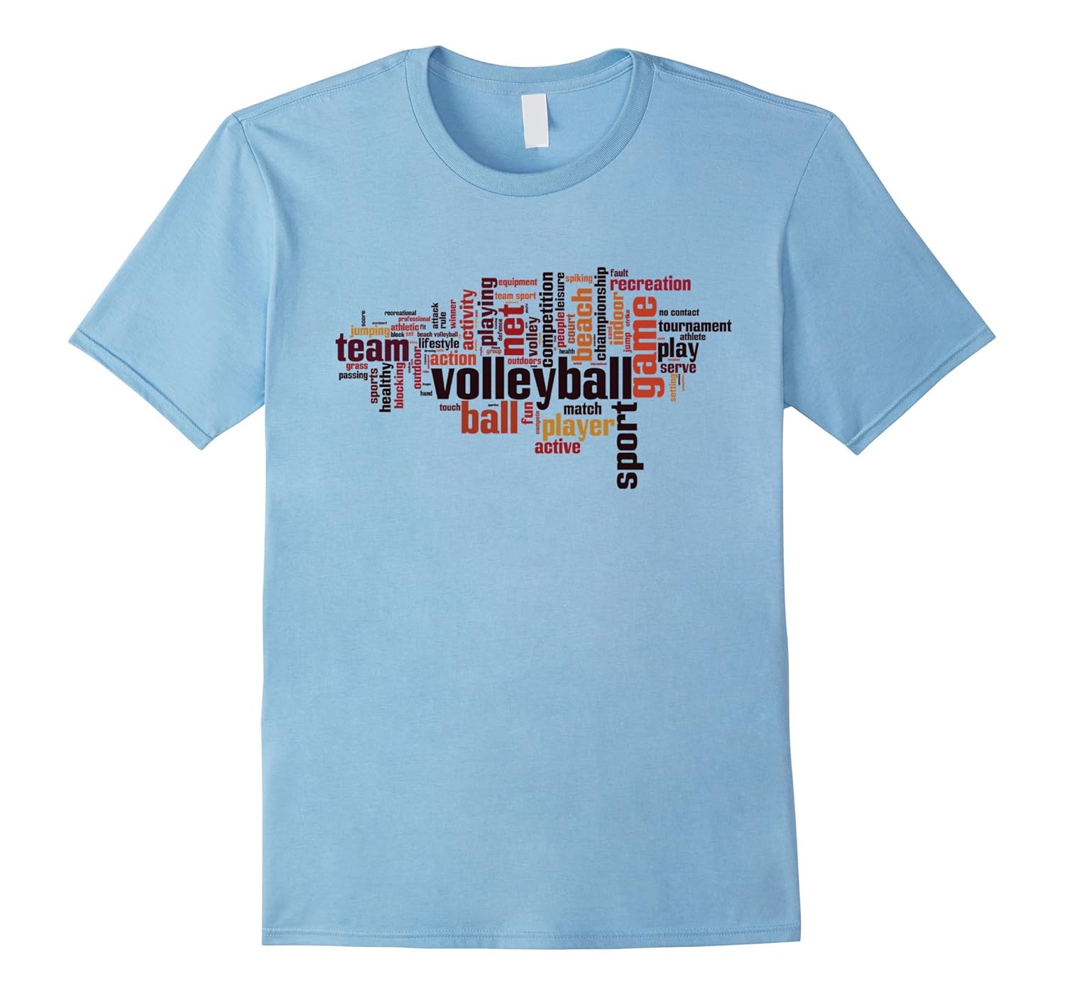 Funny Volleyball Sport Word Cloud T-Shirt-ANZ