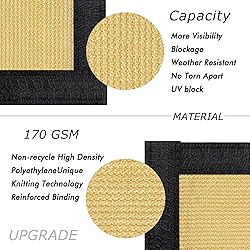 UPGRADE Privacy Fence Screen 5'x41' Sand Outdoor