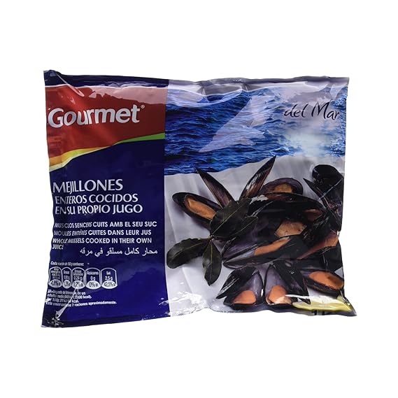 Gourmet - Mejillones Enteros Cocidos en su Propio Jugo - 1 Kg ...