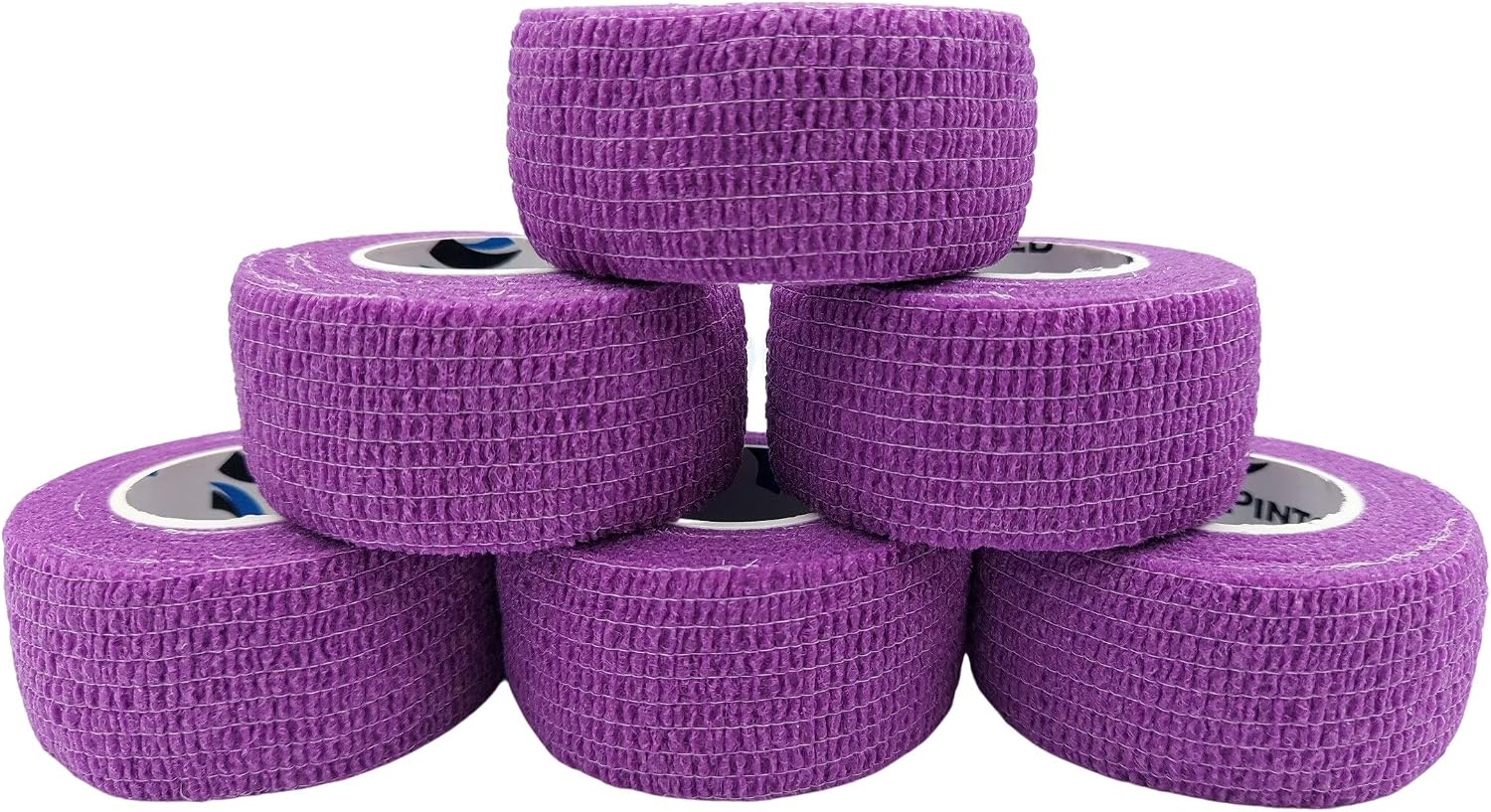 PintoMed, 6 X Purple X 2.5CM X 4.5M, Cohesive Bandage Stretched, Self-Adhesive Flexible Bandages