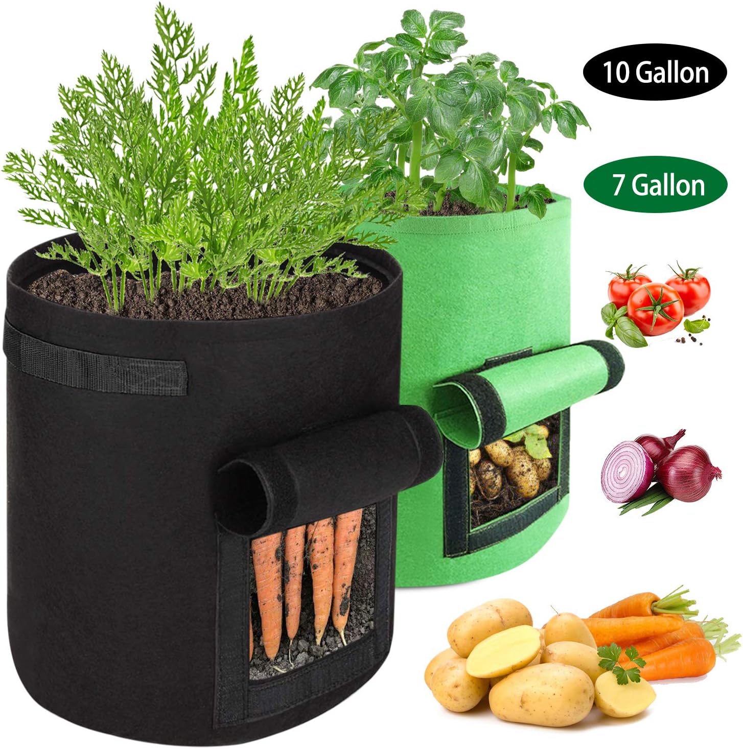 AivaToba Bolsas de Cultivo de Papa, Paquete de 2 Bolsas Hechas de ...