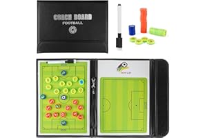 Pure Vie Magnetic Soccer Coaching Tactics Board, Portable Soccer Clipboard for Coaches Soccer Dry Erase Whiteboard Strategy Tactical Blackboard Football Coach Board with Player Markers, Pen and Eraser